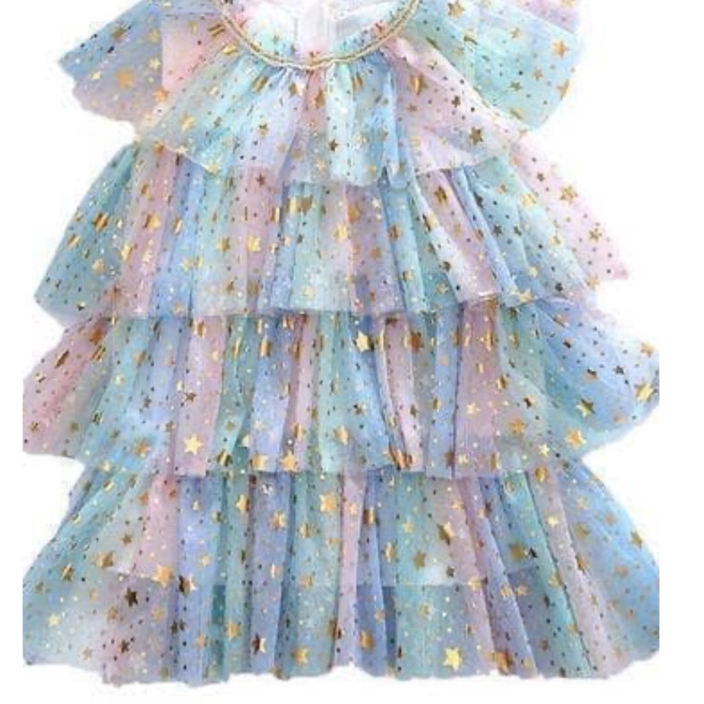 Lola and the Boys size 5/6 pastel stars dress